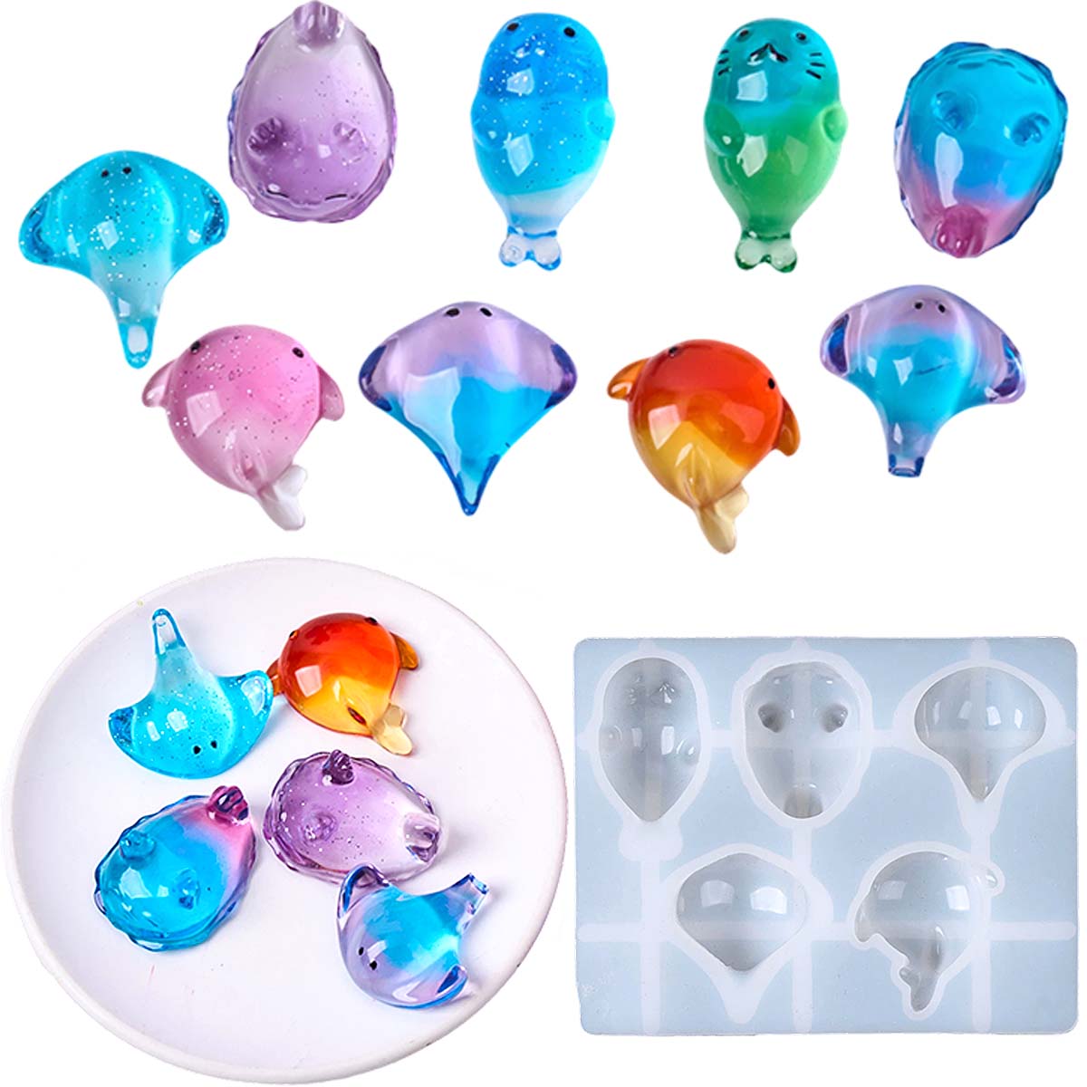 Candle Souvenir - 3D 힐링 귀여운 만타 가오리 실리콘