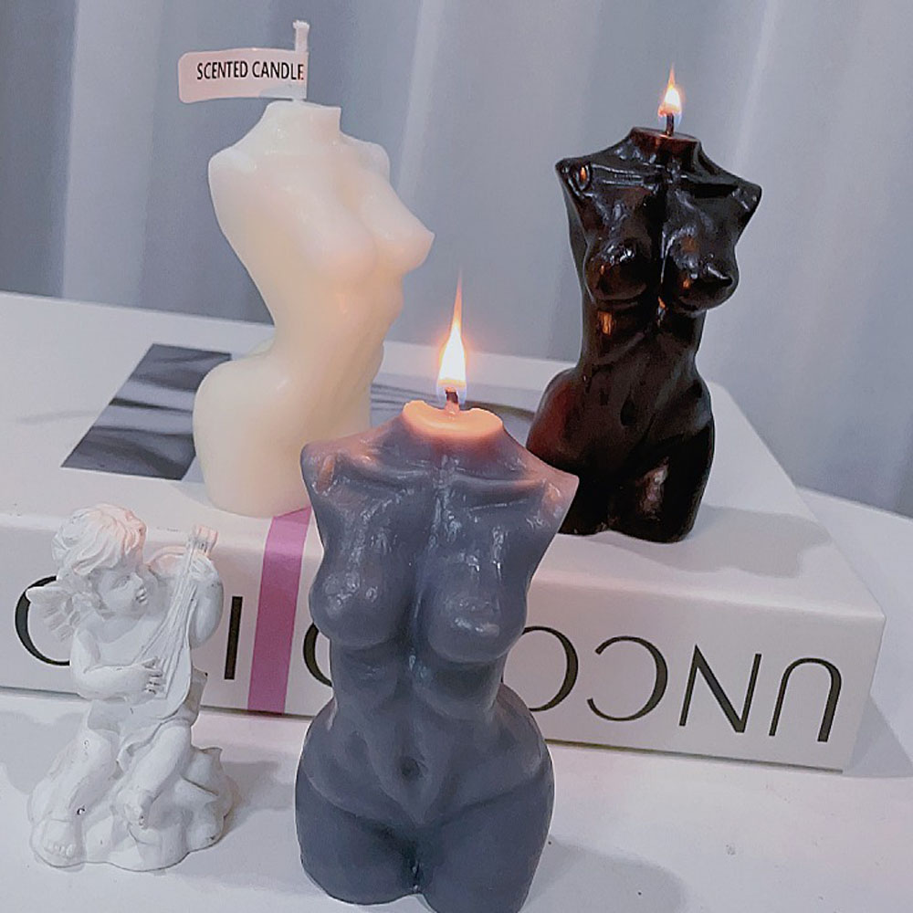 Candle Souvenir - 여성 토르소 바디 모양 향초 (홈데코용)
