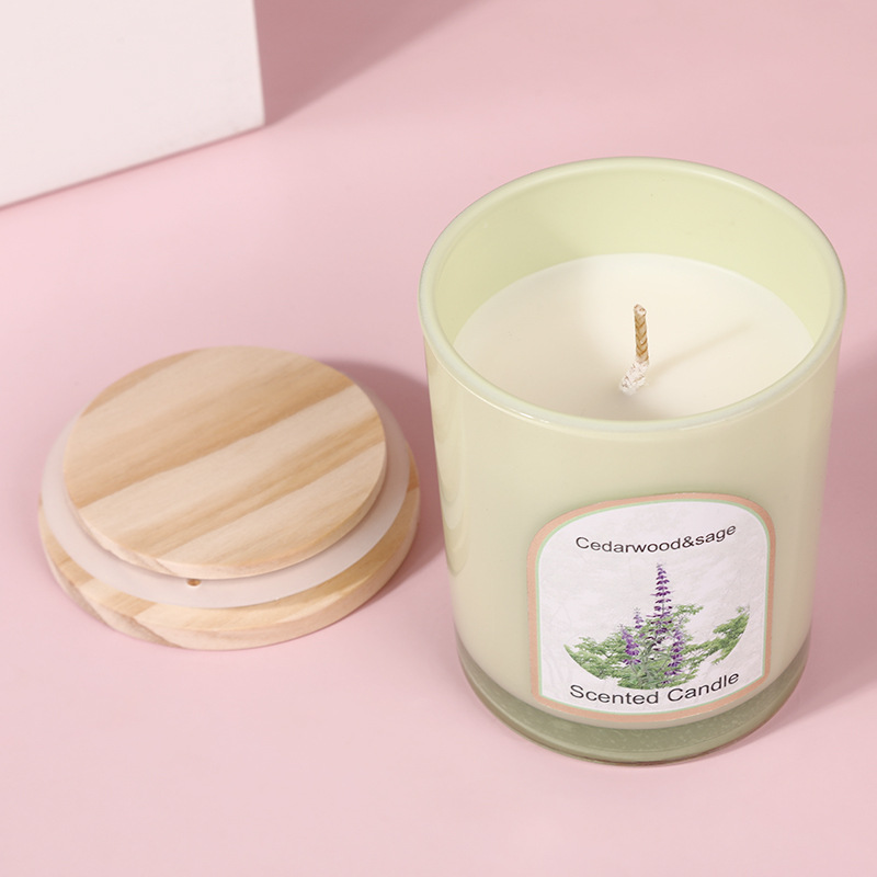 나무 덮개 컬러 유리 향초 도매 맞춤형 가정용 향초 장 - Candle Souvenir 리뷰 및 가격